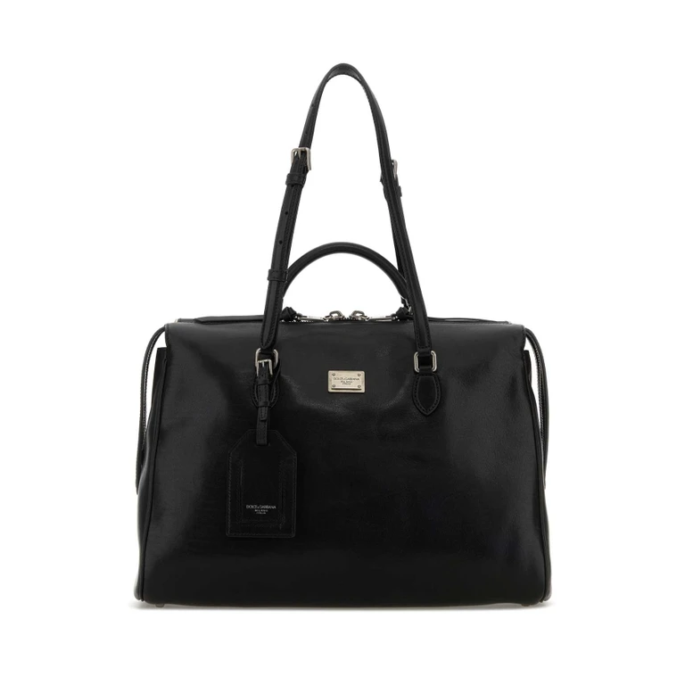 Dolce & Gabbana Black Leather Vittoria Handbag