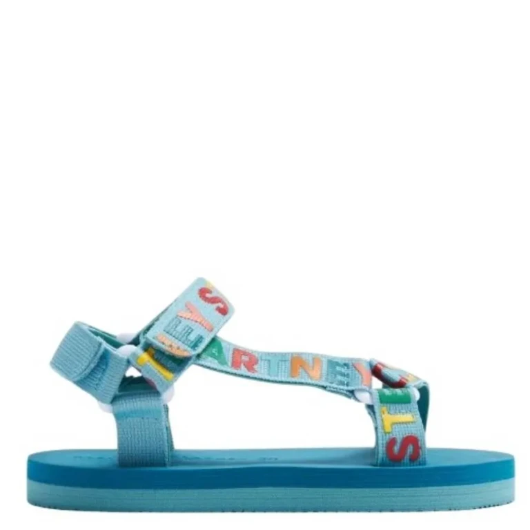 Stella McCartney Kids Logo Tape Velcro Sandals