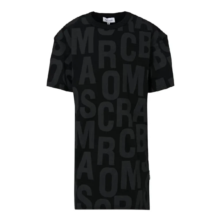 Little Marc Jacobs Monogram Logo Cotton Dress
