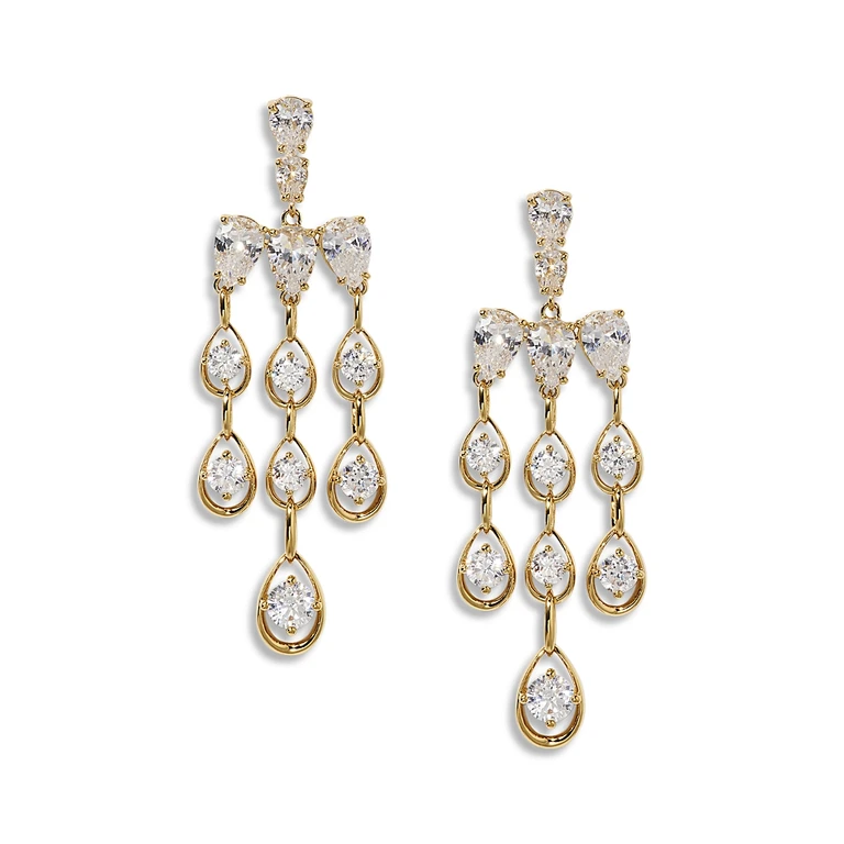 Nadri It Girl Cubic Zirconia Chandelier Earrings