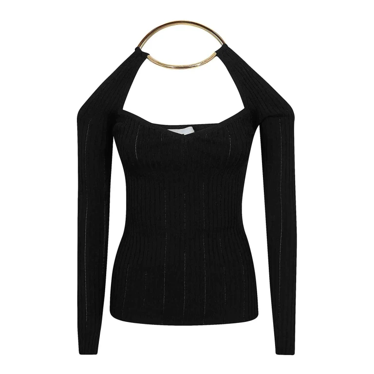 Elisabetta Franchi Black Viscose Knitwear