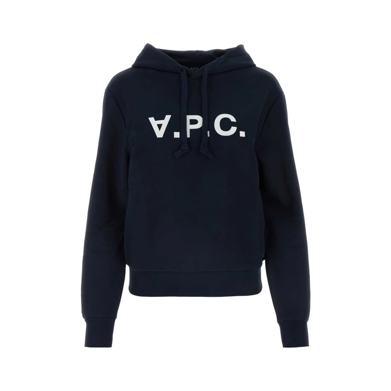 A. P.C. Midnight Blue Cotton Sweatshirt Darknavyecru Coton Biologique Felpe - Women