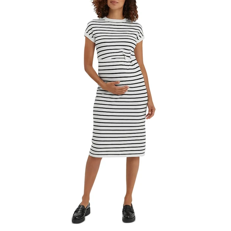 Nom Maternity Lydia Stripe Maternity Dress