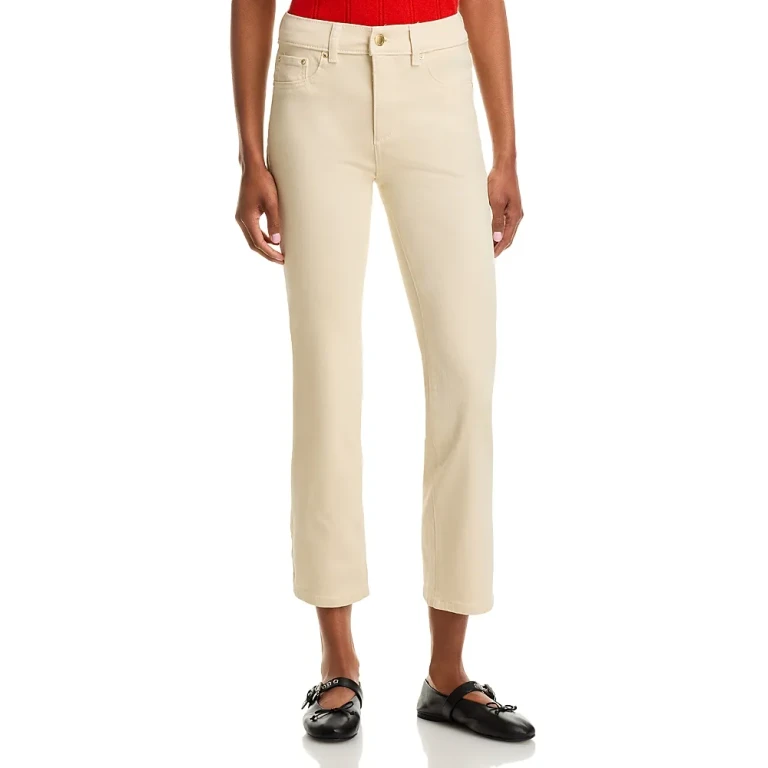 DL1961 Mara Mid Rise Ankle Instasculpt Jeans in Ecru