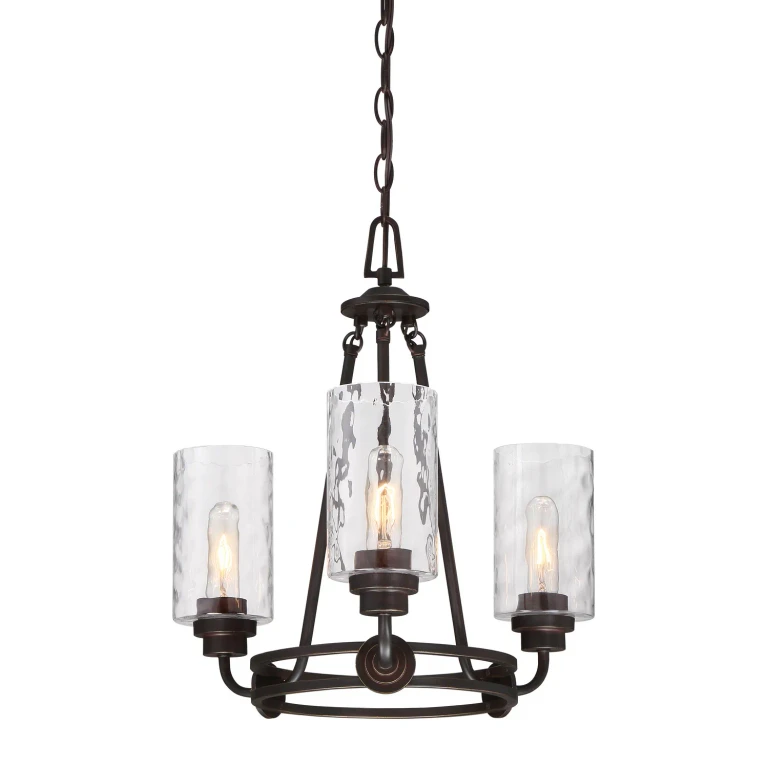 Old English Bronze Three Light Chandelier from the Gramercy Park Collection