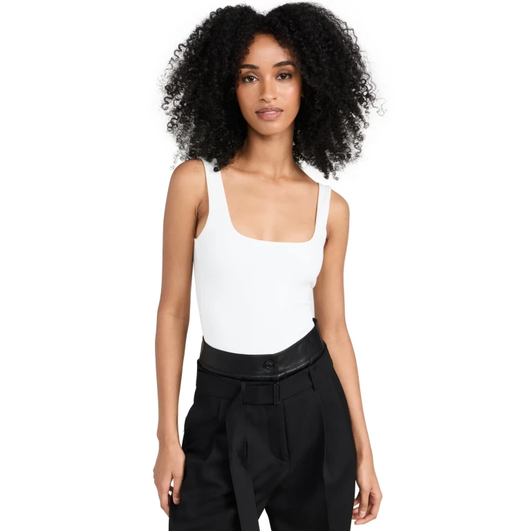 Good American Sculpting Modern Tank Bodysuit Black001 2XL