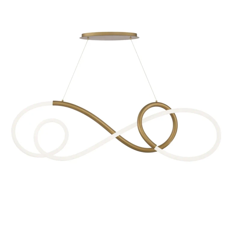 Aged Brass LED Pendant from the Solo Collection
