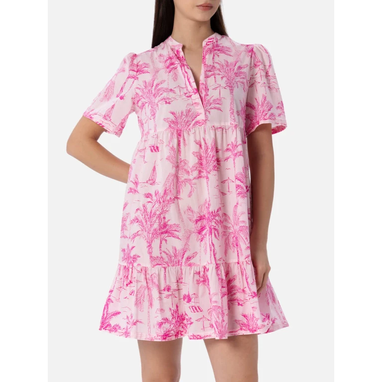 MC2 Saint Barth Siara Toile De Jouy Cotton Voile Short Dress