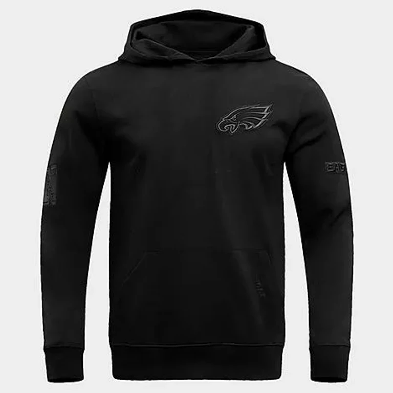 Pro Standard Men's Philadelphia Eagles NFL Neutral Fleece Pullover Hoodie in Black Size: Small