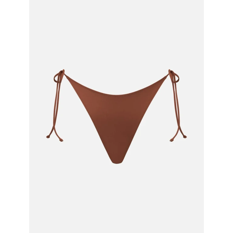 MC2 Saint Barth Marielle Brown Solid Color Swim Briefs