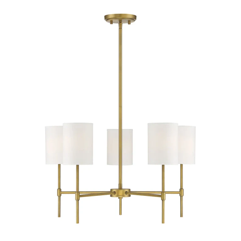 Trade Winds Leslie 5-Light Chandelier in Natural Brass - TW30072-NB