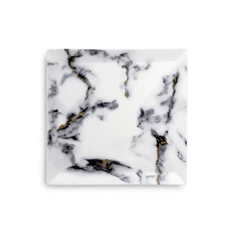 Prouna Marble Venice Fog Matzo Plate/Square Serving Platter