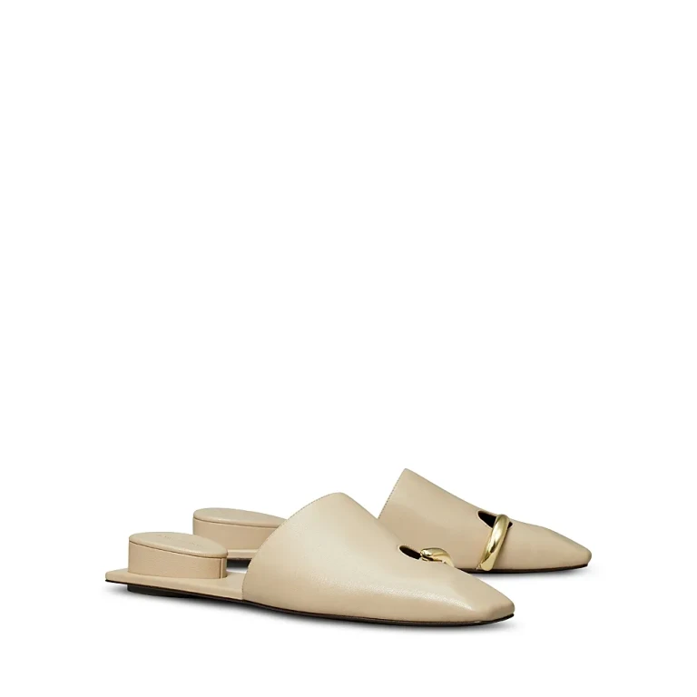 Tory Burch Pierced Leather Mules
