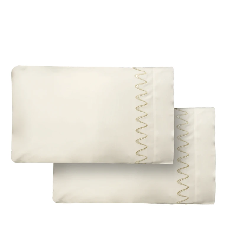 Dea Palm Beach Tc Pelago Embroidery Pillowcase Pair, Standard