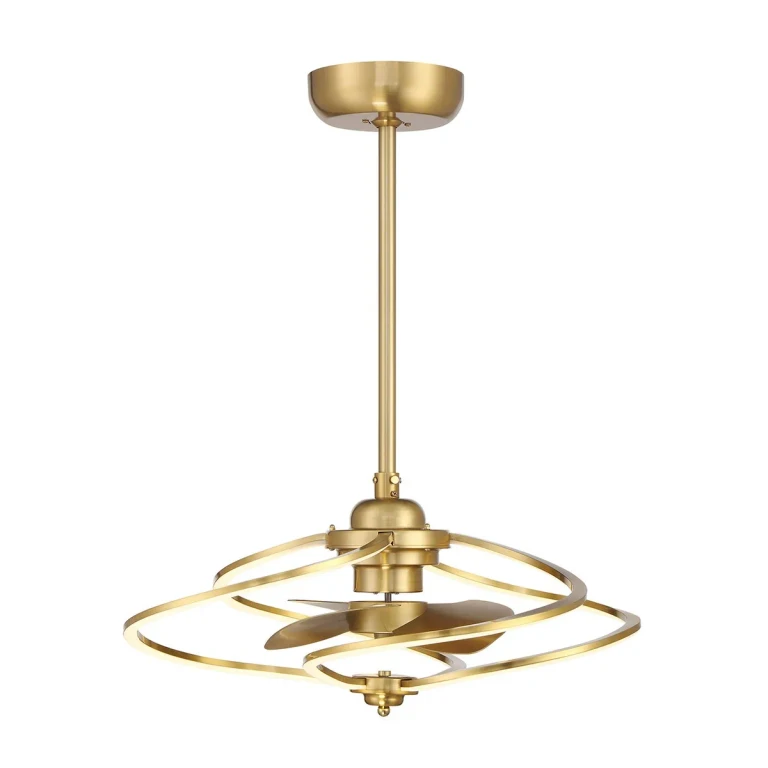 Warm Brass LED Fandelier from the Hydra Collection