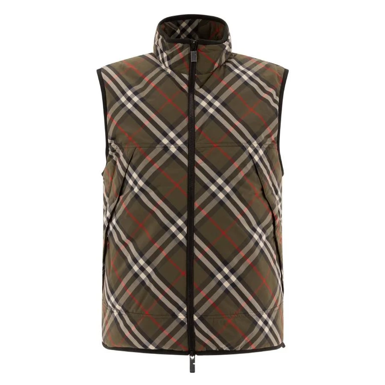 Burberry Check Print Padded Gilet