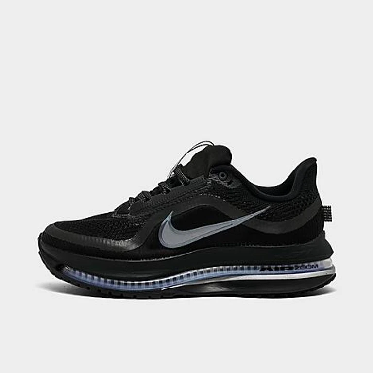 Nike Women's Pegasus Premium Running Shoes in Black/Metallic Silver/Black Size: 5.5