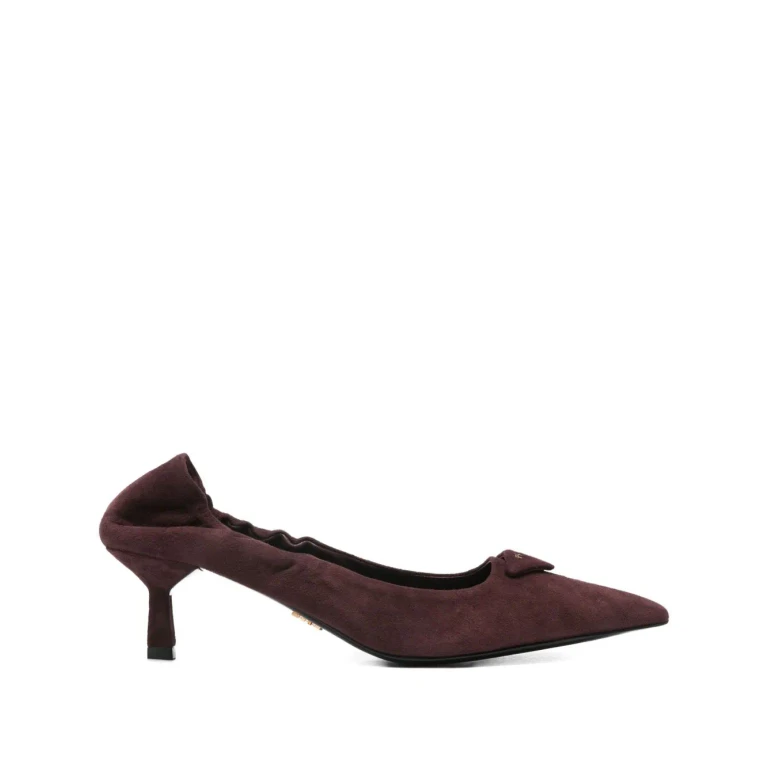 Prada Burgundy Suede Pumps