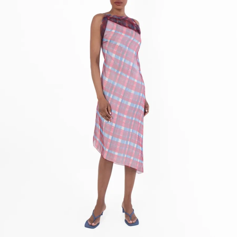 Ferragamo Asymmetric Organza Dress