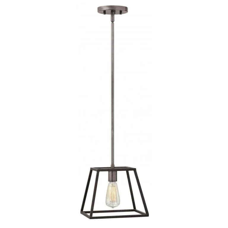 Aged Zinc LED Pendant from the Fulton Collection