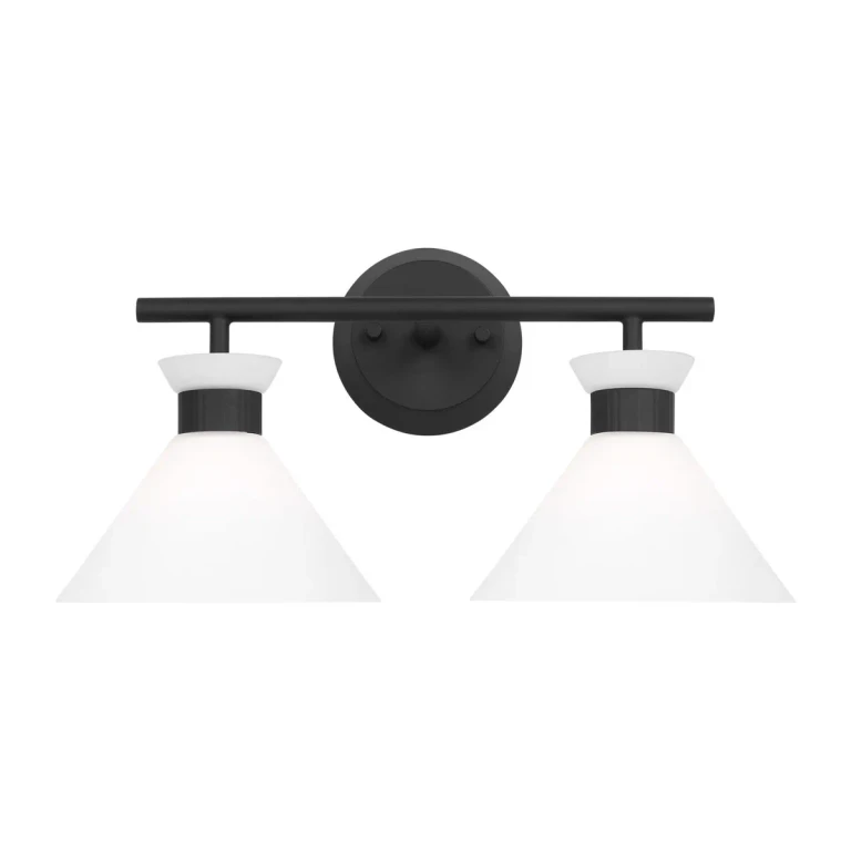 Midnight Black Two Light Bath from the Belcarra Collection