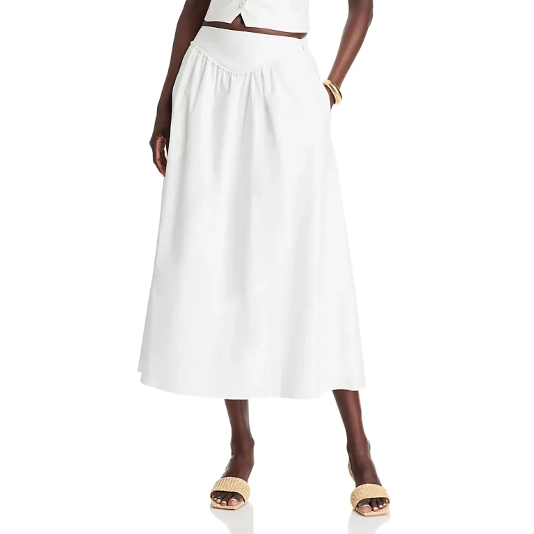 Wayf Claire Drop Waist A Line Skirt