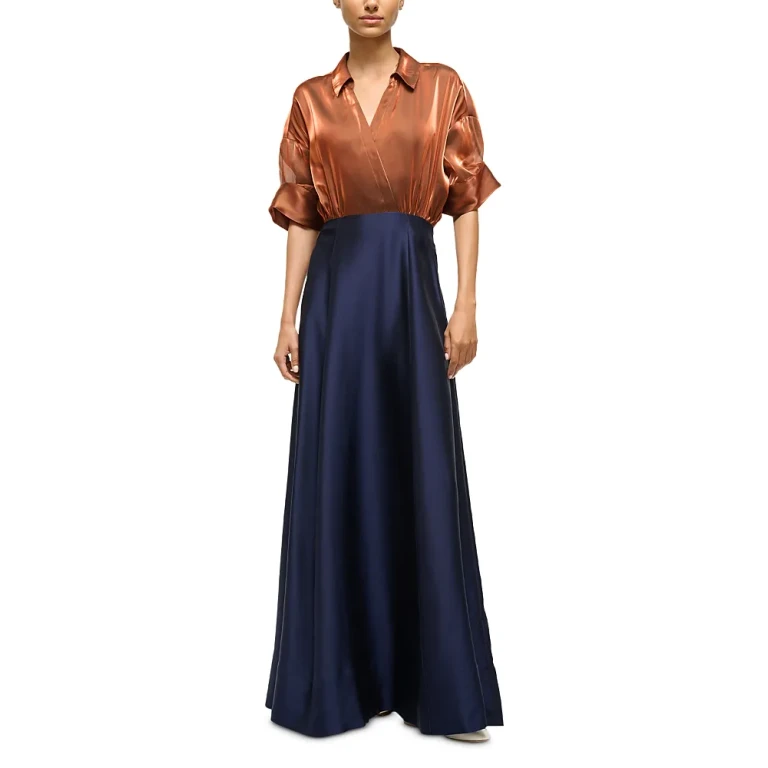 Staud Shubert Color Blocked Dress