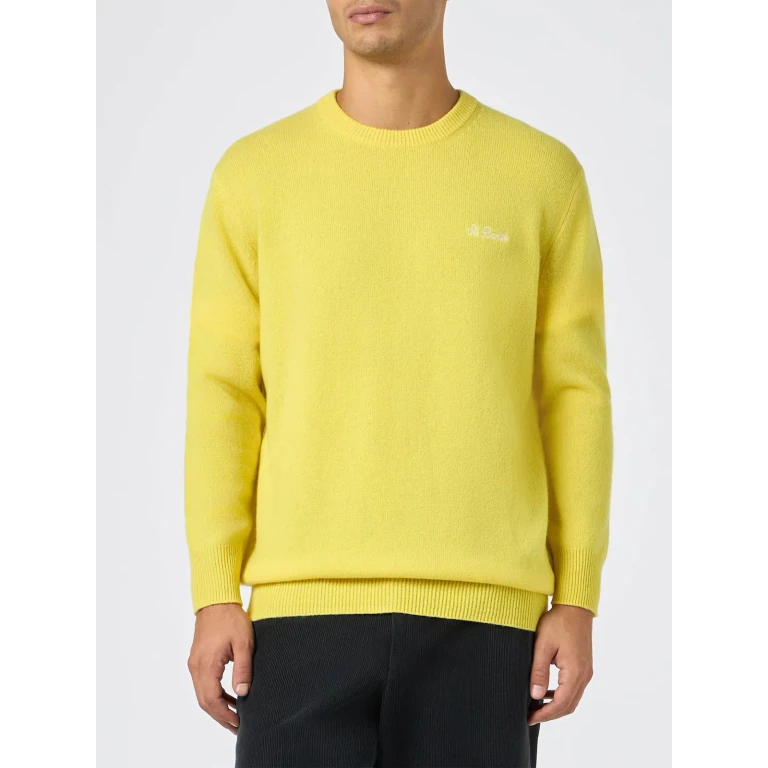 MC2 Saint Barth Yellow Sweater Regent In Lambswool