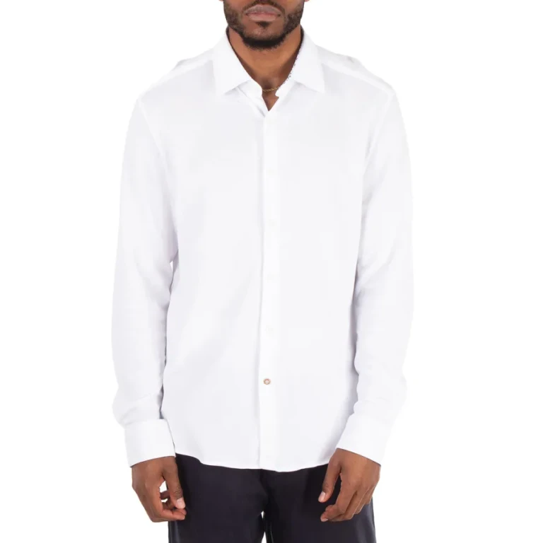 Hugo Boss Hal-Kent Melange-Effect Cotton Shirt