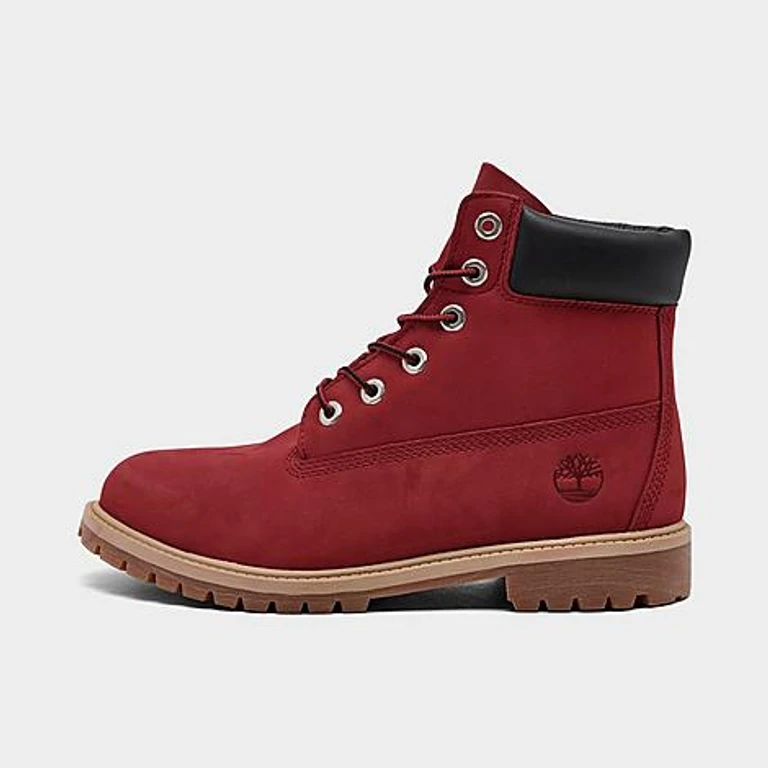 Big Kids 6 Inch Premium Waterproof Boots in Medium Red Size: 4.0