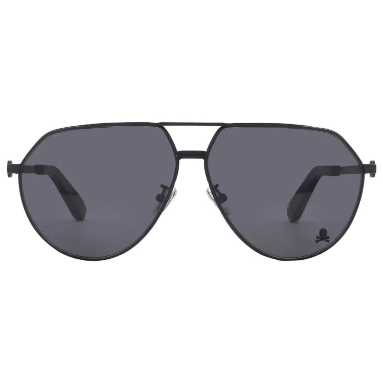 Philipp Plein Grey Pilot Mens Sunglasses SPP007M 531P 64