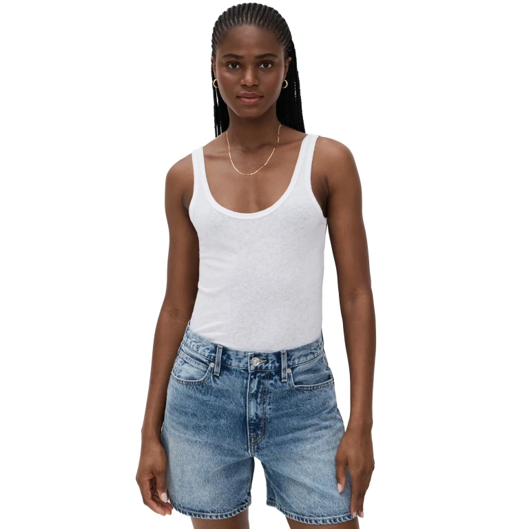 Leset Laura Scoop Neck Tank Black M