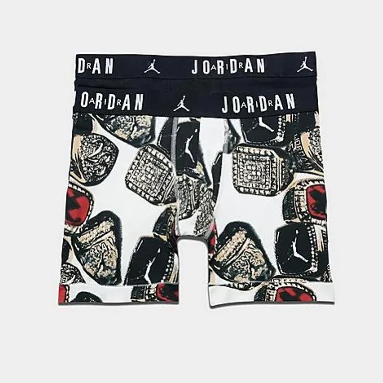 Jordan Men's MVP Rings Boxer Briefs (2-Pack) in Red/Black Size: XL