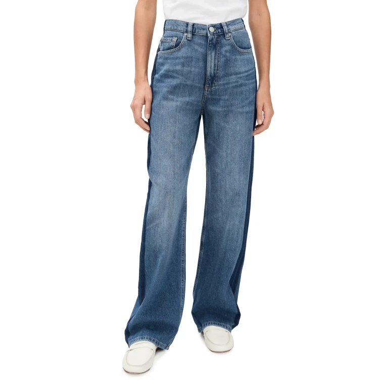 DL1961 Karmine Aura Refined Wide Leg High Rise Jeans North Beach 30