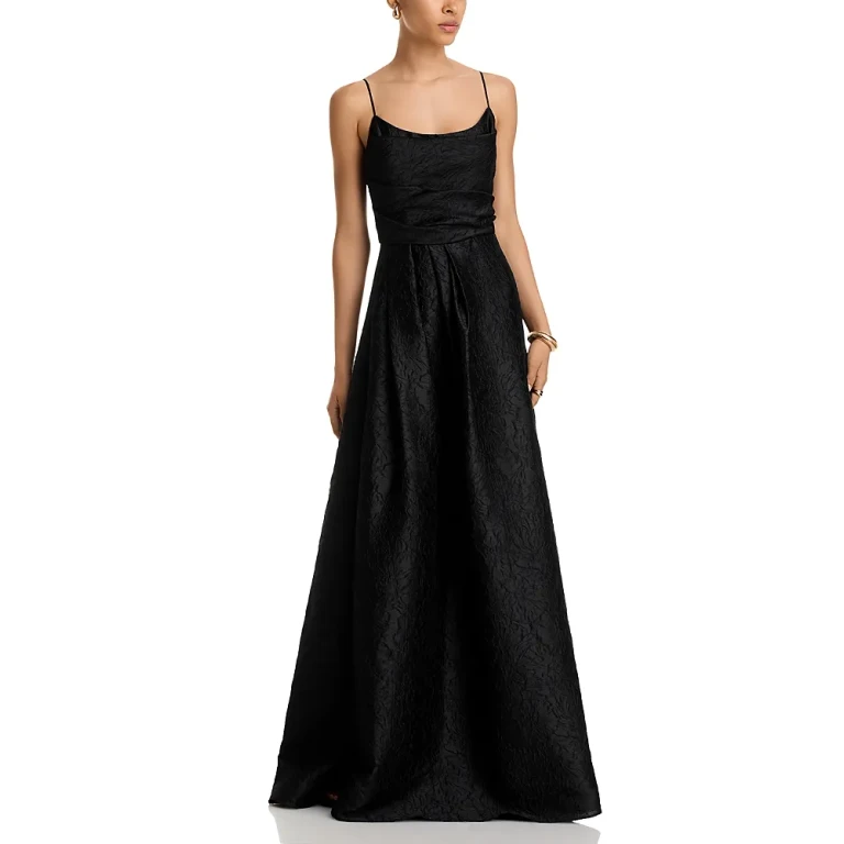 Black Halo Cayetana Textured Gown