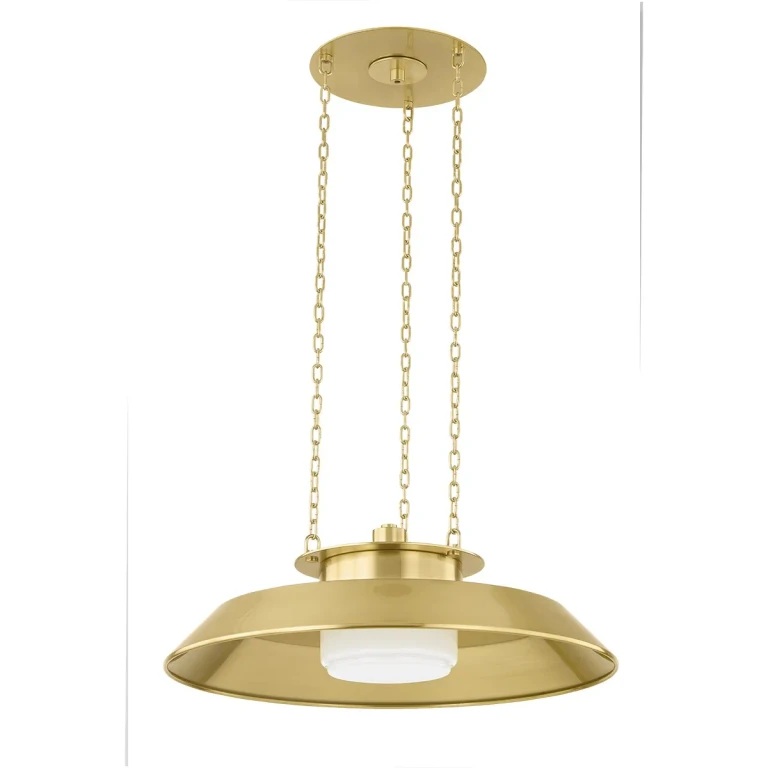 Aged Brass Pendant from the Woodrow Collection