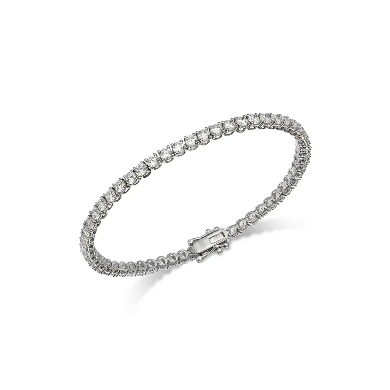 Certified Lab Grown Diamond Tennis Bracelet in 14K White Gold, 5.0 tcw