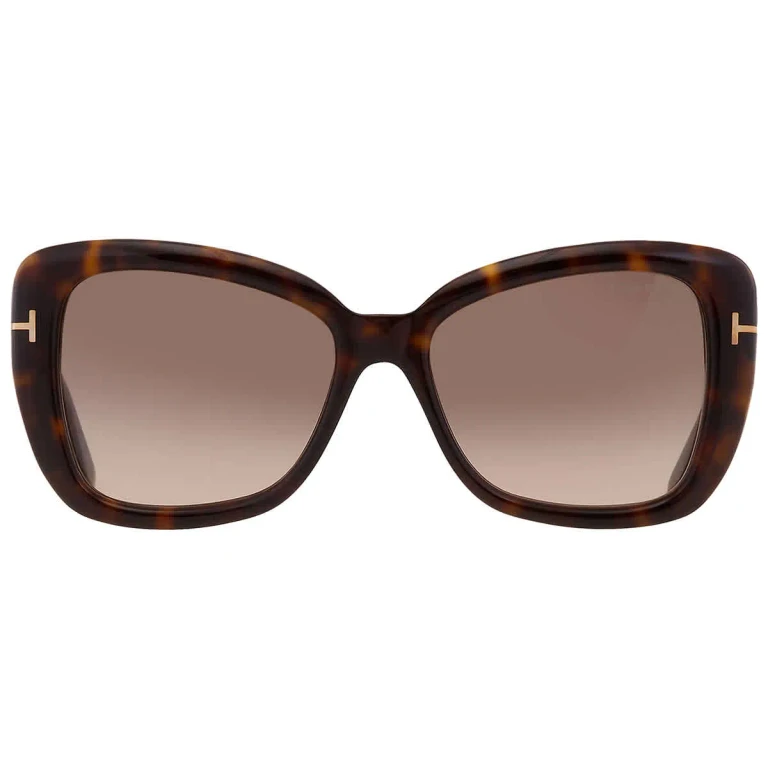 Tom Ford Maeve Brown Gradient Butterfly Ladies Sunglasses FT1008 52F 55