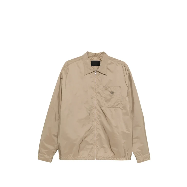 Prada Classic-collar Zipper Shirt