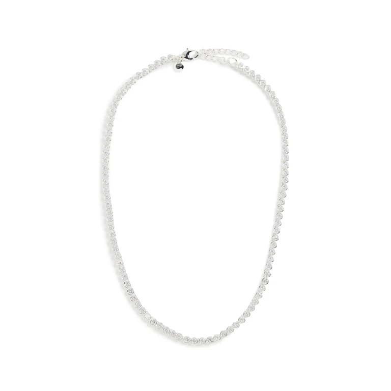 Madewell The Tennis Collection Bezel Set Crystal Necklace Pale Gold One Size