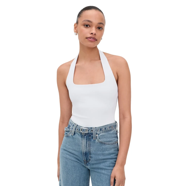 Good American Scuba Thong Bodysuit White001 2XL