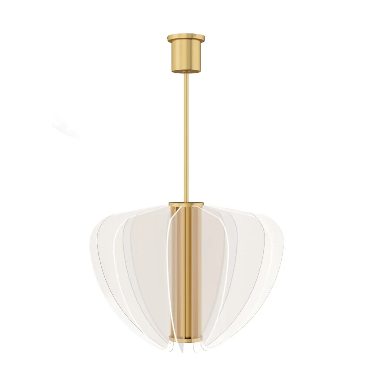 Plated Brass LED Chandelier from the Nyra Collection