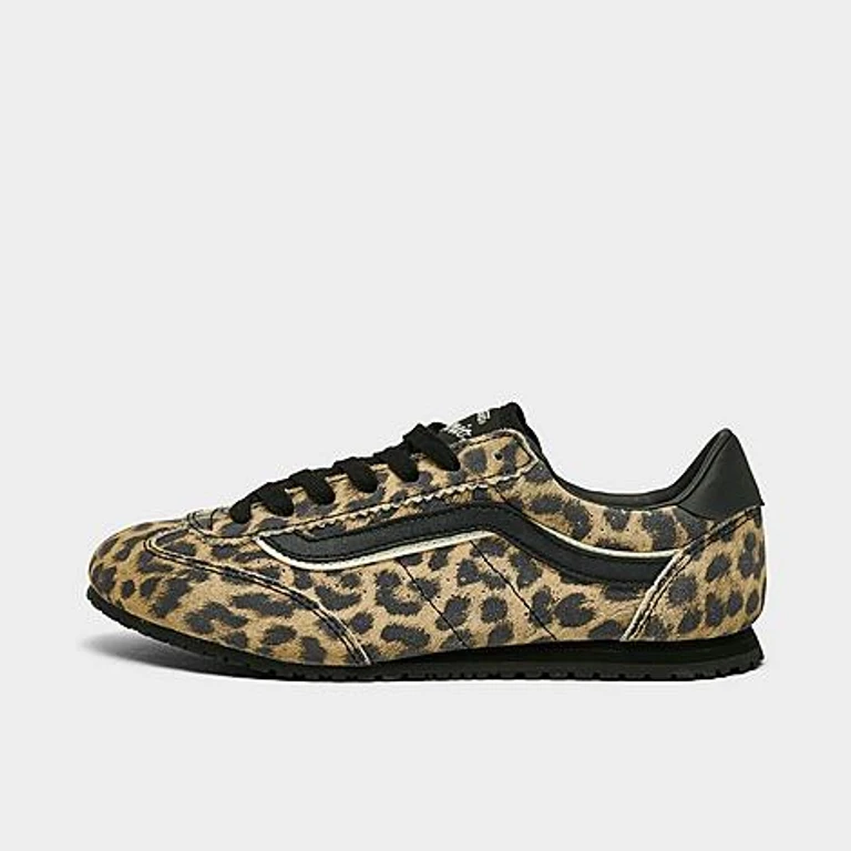 Vans Women's Super Lowpro Casual Shoes in Leopard/Black Size: 5.0