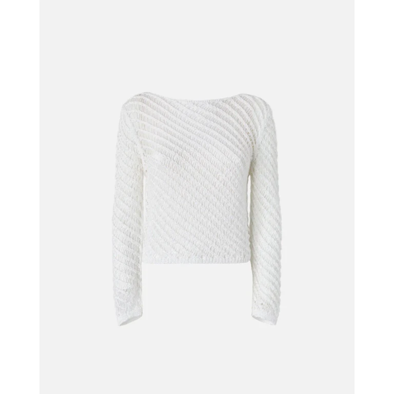 Pinko - Pull effet crochet à paillettes - XS