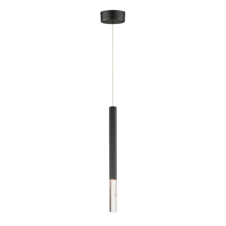 Black LED Pendant from the Diaphane Collection