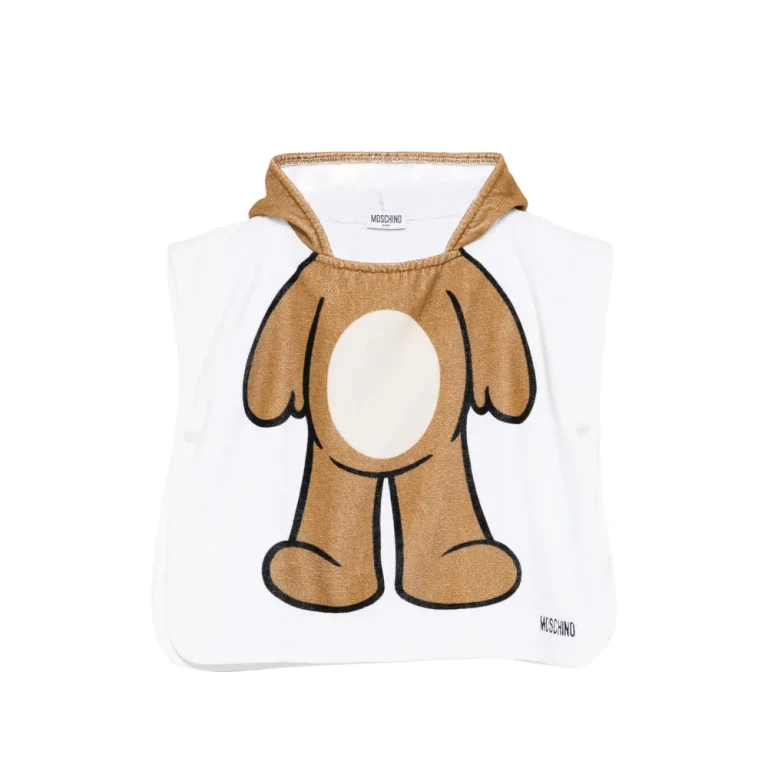 Serviette à capuche Moschino motif ours
