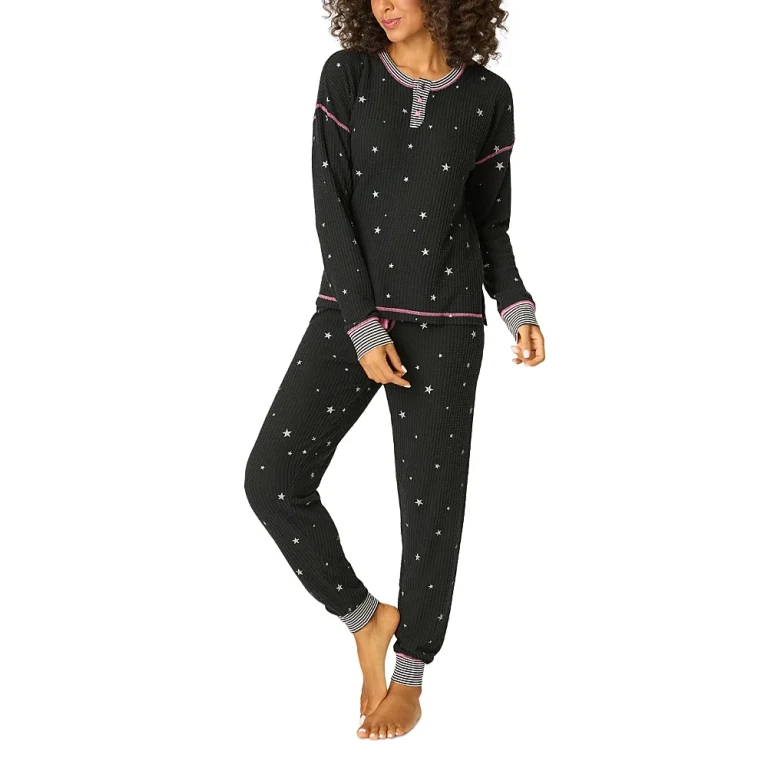 Pj Savage Ski Jammie Classics Printed Pajama Set