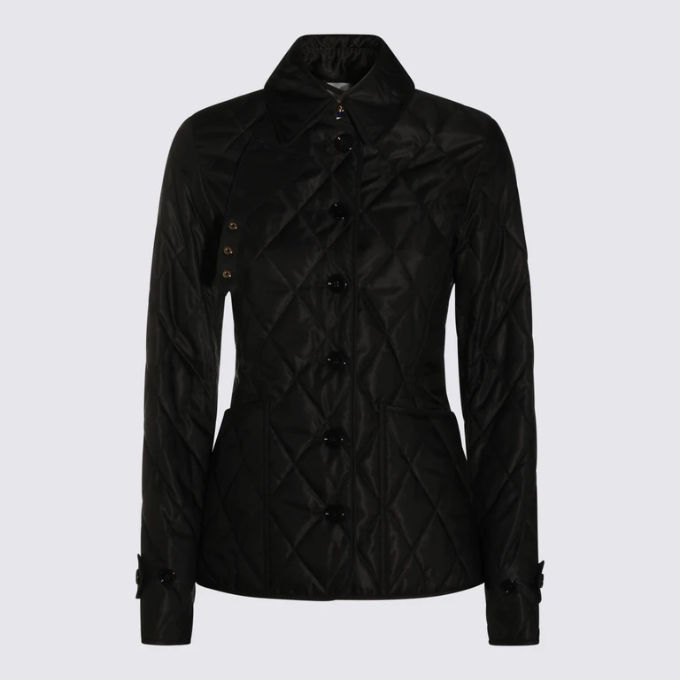 Burberry Coats Black Polyester - Women
