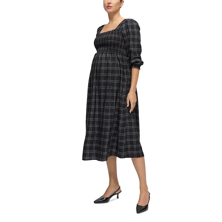 Ingrid & Isabel Breeze Checkered Maternity Dress