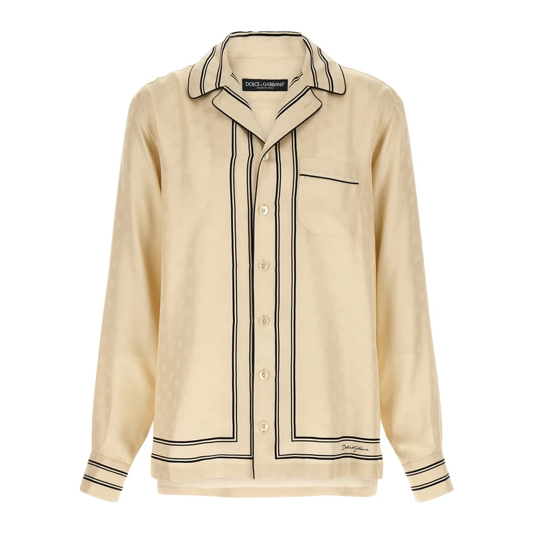Dolce & Gabbana Vanity shirt Beige Silk Shirt, Blouse - Men